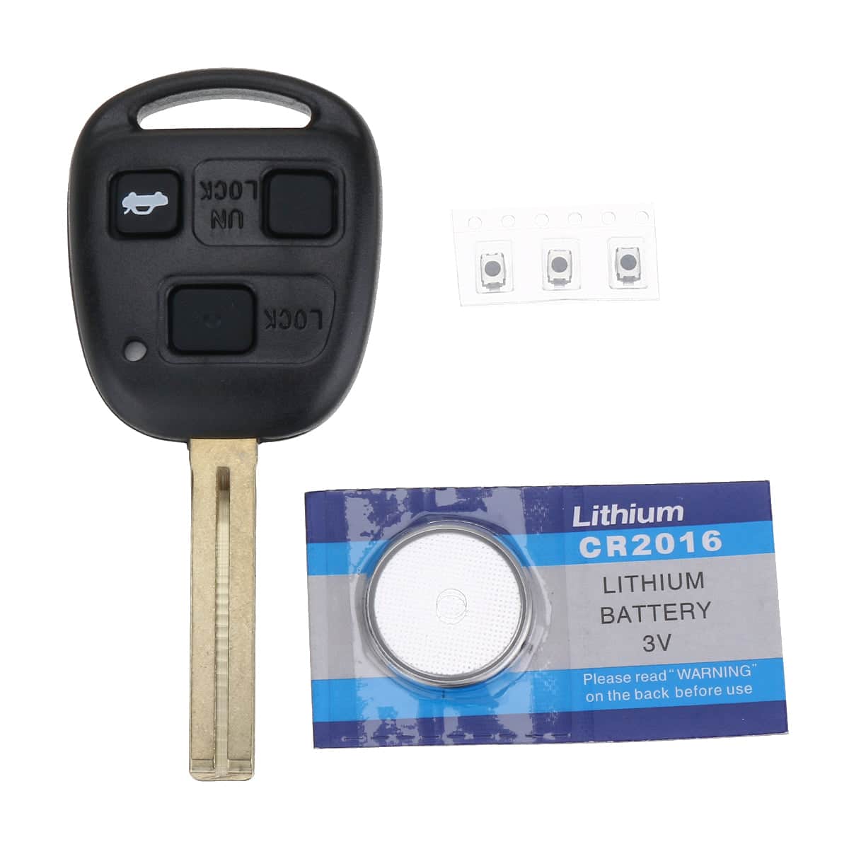 3 Buttons Remote Key Fob Case Shell w/ Battery For Lexus IS200 GS300 L ...