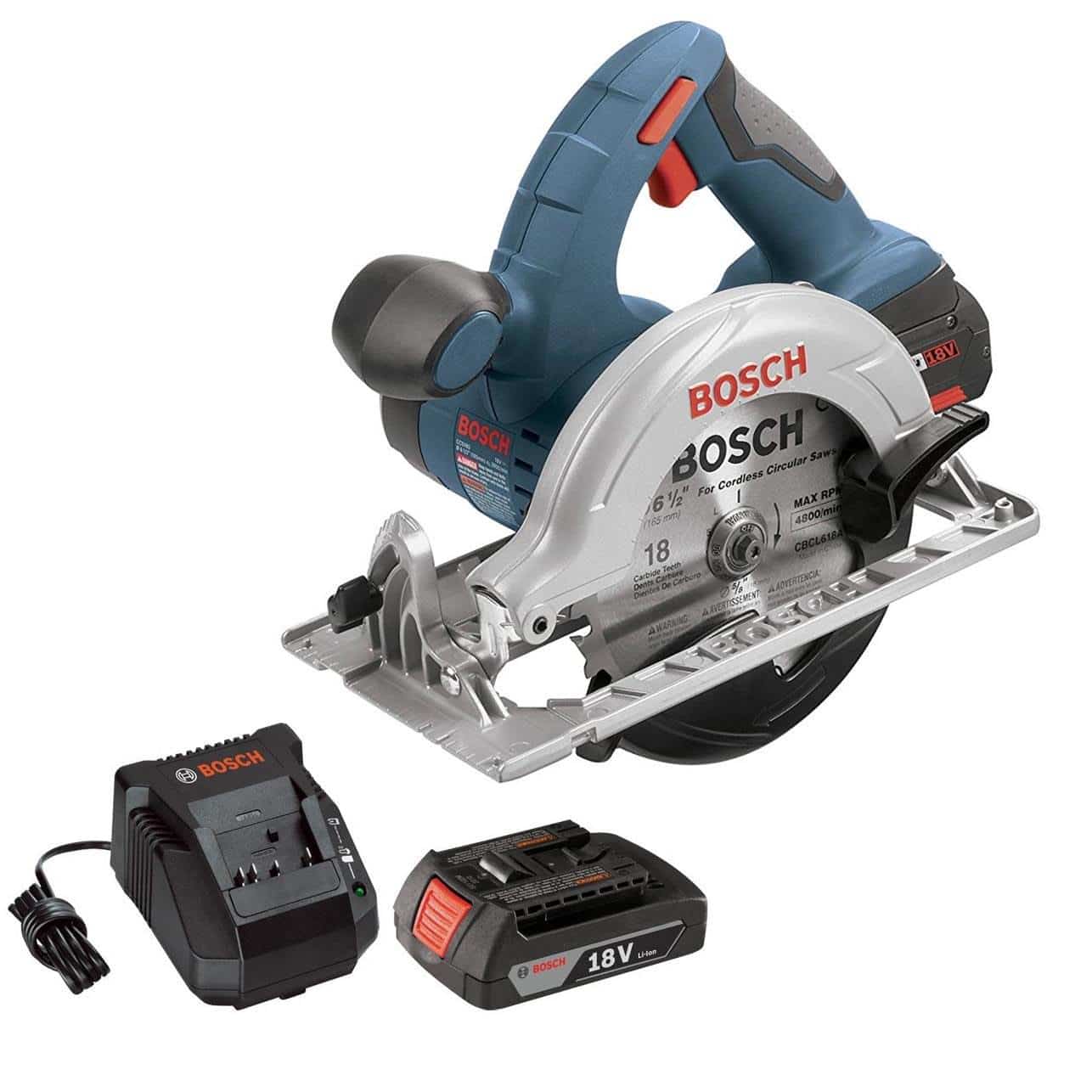 Bosch 18V 6.5"  Cordless Circular Saw + Battery &  Charger (Certified ...