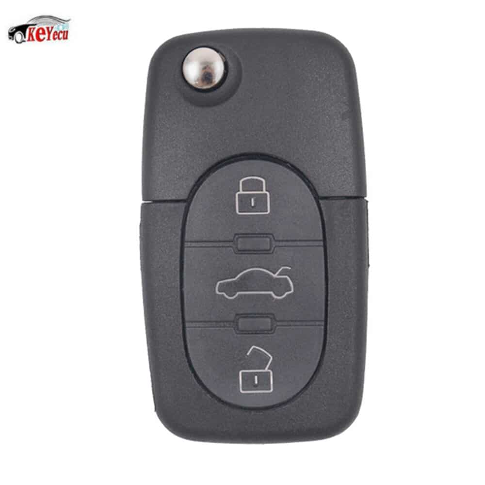 KEYECU New Replacement Shell Remote Car Key Case Fob 3 Button for Audi ...