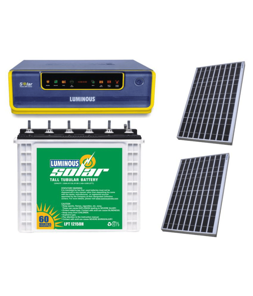 Luminous 850VA Solar Inverter with Battery and Solar Panel Price in ...