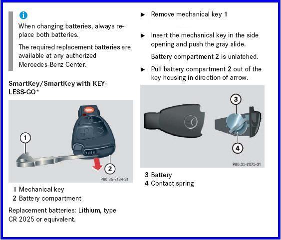 Mercedes Key Battery Replacement : How Do You Replace Battery In 2003 M ...