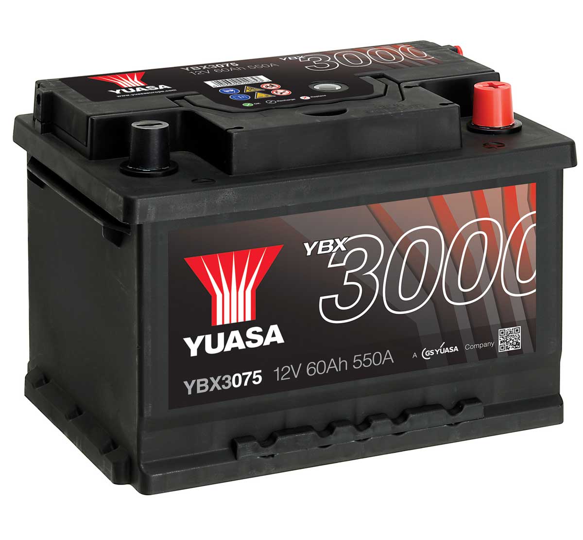 Yuasa YBX3075 Replacement 12V Sealed Car Battery